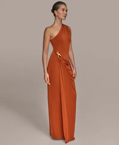 Donna Karan Women's Asymmetric Slinky-knit Gown