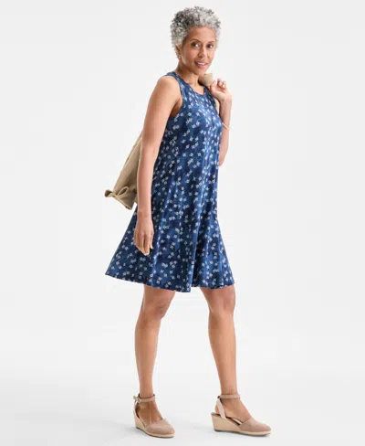 Style & Co Petite Printed Sleeveless Flip Flop Dress, Exclusively At Macy's