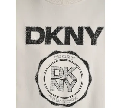 Dkny Sport Women's Medallion-logo Crewneck Sweatshirt In Neutral
