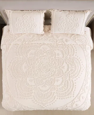 Beatrice Home Fashions Lotus Chenille Lightweight Bedspread, Twin In Pink