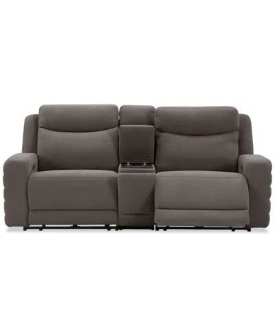 Macy's Kristyan 3-pc. Fabric Sofa With 2 Power Motion Chairs And Console, Exclusively At