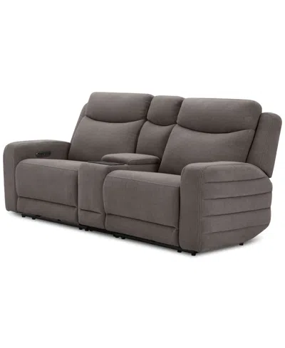 Macy's Kristyan 3-pc. Fabric Sofa With 2 Power Motion Chairs And Console, Exclusively At