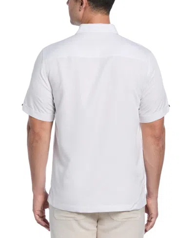 Cubavera Men's Palm Print Short-sleeve Button-down Shirt In White
