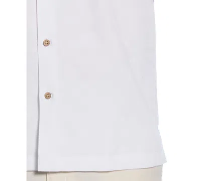 Cubavera Men's Palm Print Short-sleeve Button-down Shirt In White