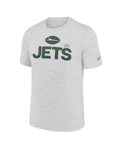 Nike Men's Ash New York Jets Blitz Velocity Modern Performance T-shirt In Gray