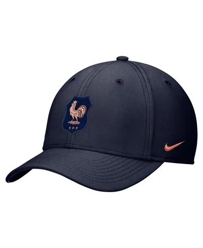 Nike Men's Navy France National Team Rise Swoosh Performance Flex Hat