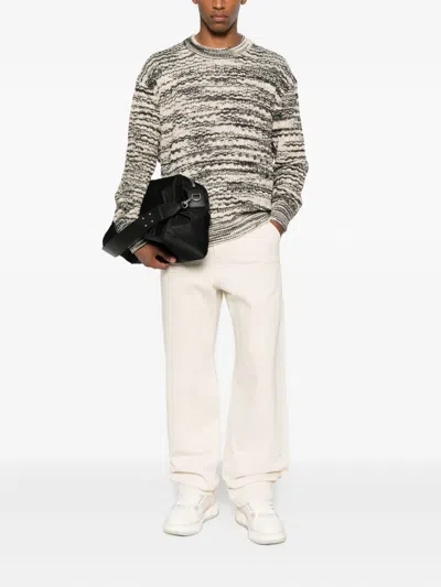 Axel Arigato Men Crew Neck Sweater In White