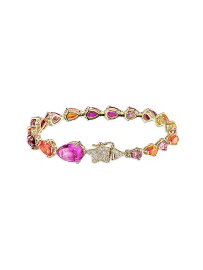 Anabela Chan 18k Yellow Gold Vermeil Sunset Nova Multi-stone Bracelet In Gold
