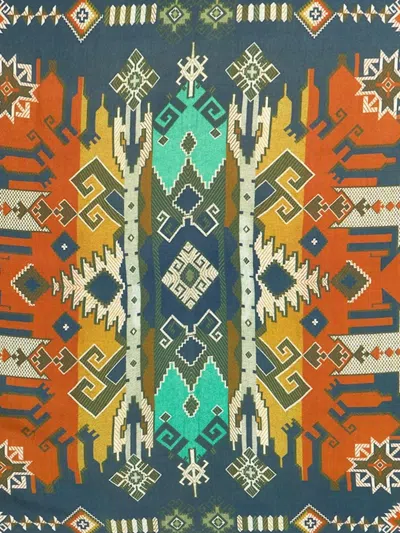 Pierre-louis Mascia Abstract-pattern Scarf In Blue