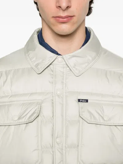 Polo Ralph Lauren Slim-fit Padded Quilted Shell Jacket In White