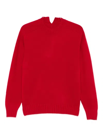 Carven Round-neck Cashmere Sweater In Red