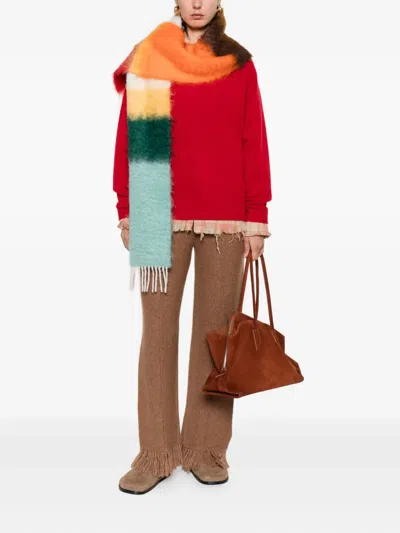 Carven Round-neck Cashmere Sweater In Red