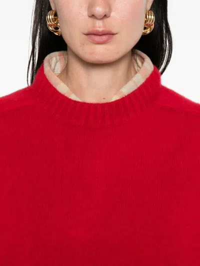 Carven Round-neck Cashmere Sweater In Red