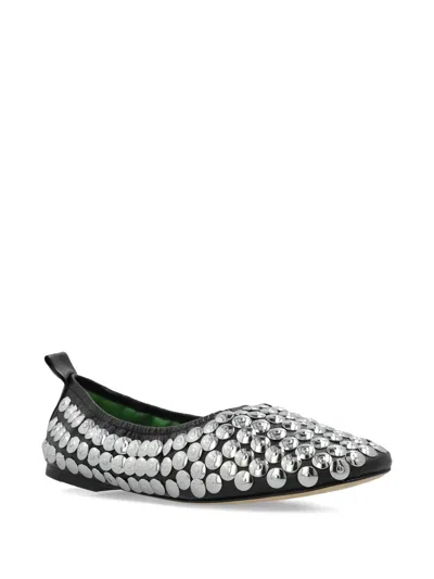 Tory Burch Metallic-studded Leather Pumps