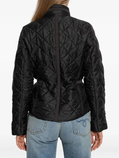 Michael Michael Kors Diamond-pattern Quilted Jacket In Black