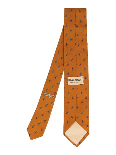 Pre-owned Giorgio Armani Triangle-print Silk Tie
