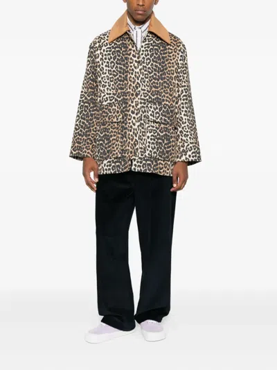 Moschino Pleat-detail Corduroy Trousers In Blue
