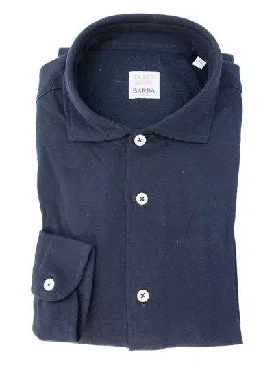 Barba Napoli Cotton Shirt In Blue