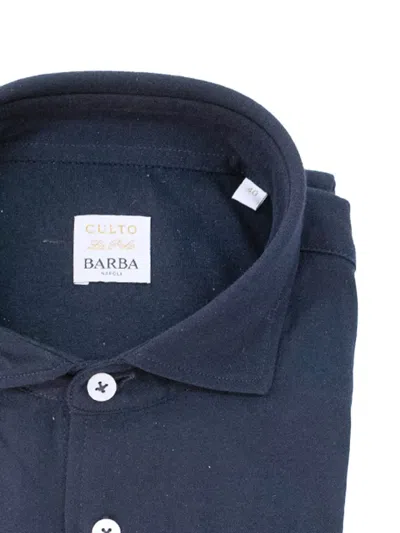 Barba Napoli Cotton Shirt In Blue