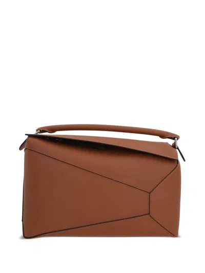 Loewe Large Puzzle Tote In Brown