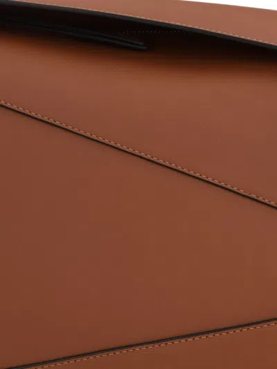 Loewe Large Puzzle Tote In Brown