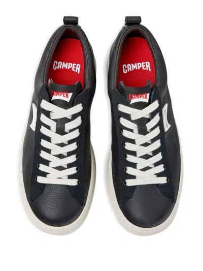 Camper Runner Four Leather Suede Sneakers In Animal Print