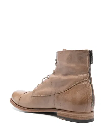 Pantanetti Leather Ankle Boots In Multi
