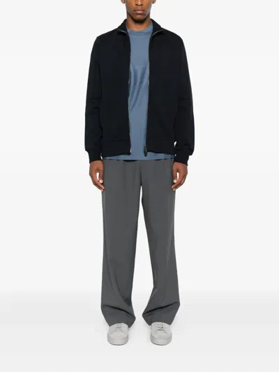Canali Cotton Jersey T-shirt In Blue