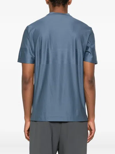 Canali Cotton Jersey T-shirt In Blue