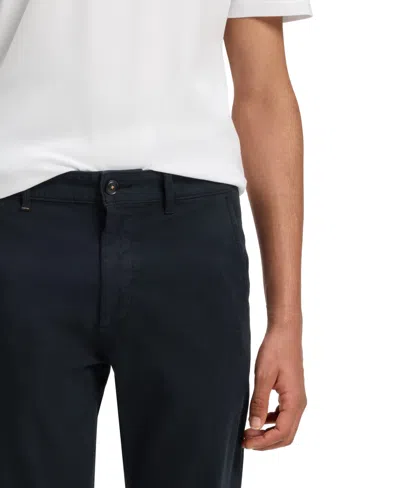 Hugo Boss Boss By  Men's Stretch-cotton Dobby Slim-fit Pants In Black
