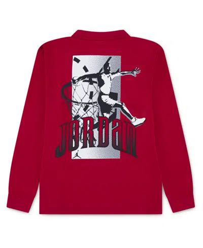 Jordan Toddler And Little Boys Jumpman Global Rise Long Sleeve T-shirt In Red