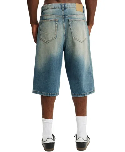 Cotton On Super Baggy Jort In Blue