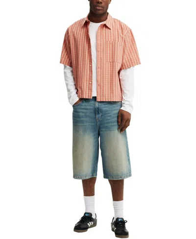 Cotton On Super Baggy Jort In Blue