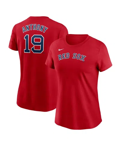 Nike Women's Roman Anthony Red Boston Red Sox Fuse Name Number T-shirt