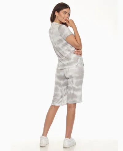 White Mark Women's Short Sleeve And Capri Lounge Set