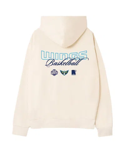 Round21 Men's And Women's Paige Bueckers Cream Dallas Wings 2025 Wnba Draft Flight Night Pullover Hoodie
