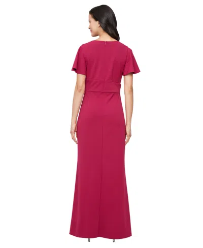 Sl Fashions Scuba Crepe Dress In Red