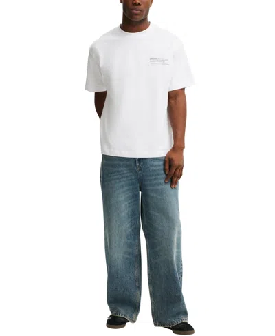 Cotton On Box Fit Text T-shirt In White