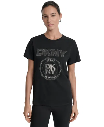 Dkny Sport Women's Medallion Logo Crewneck T-shirt