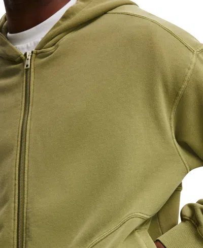 Cotton On Cropped Zip Up Hoodie In Green