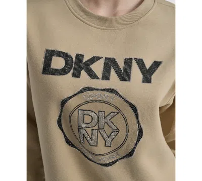 Dkny Sport Women's Medallion-logo Crewneck Sweatshirt