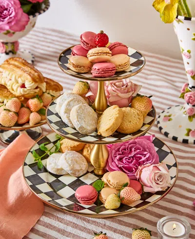Mackenzie-childs Courtly Check 3-tier Sweet Stand