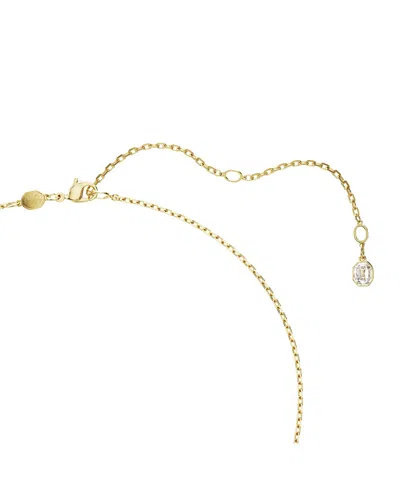 Swarovski Lucent Octagon Shaped Yellow Gold-tone Plated Pendant Necklace
