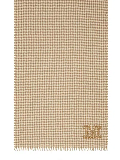 Max Mara Houndstooth Cashmere Scarf