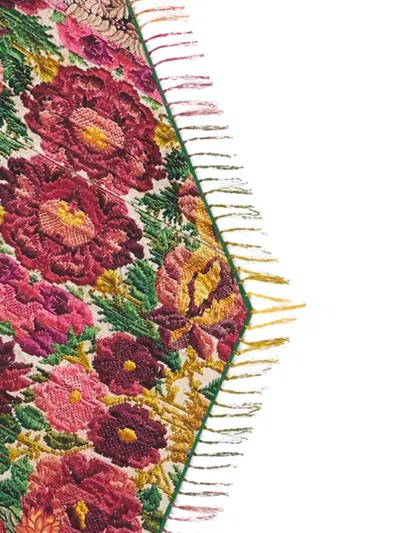 Pierre-louis Mascia Floral-pattern Fringed Scarf In Multi