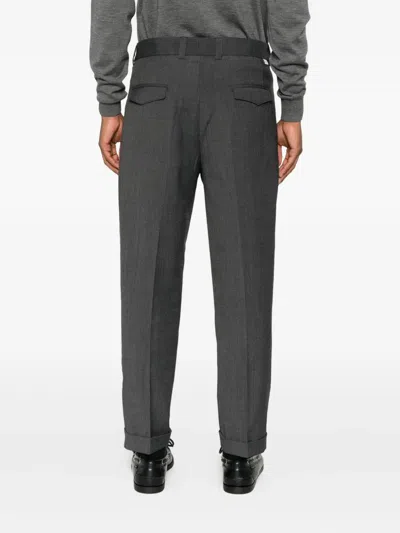 Paolo Pecora Pleated-cuffed Trousers In Green