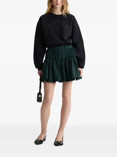 Patou Vinyl-logo Fleece Sweatshirt In Black