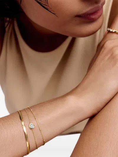 Monica Vinader Gold Pear Diamond Chain Bracelet Lab Grown Diamond In Gold