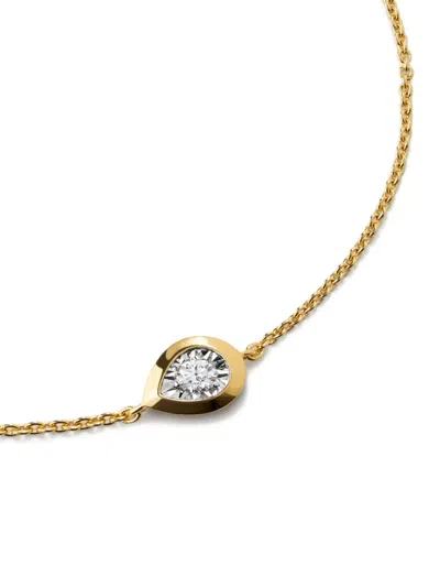 Monica Vinader Gold Pear Diamond Chain Bracelet Lab Grown Diamond In Gold