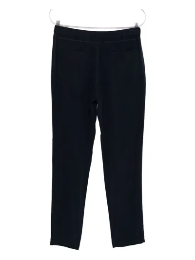 Giorgio Armani Tailored Black Cupro Pants With Elastic Waistband In Black